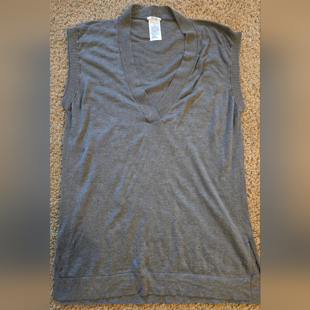 Wolford Grey Sleeveless Silk Glow Top